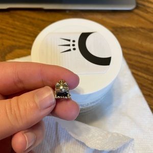 Pandora Crown Frog Prince charm. (14k gold crown)